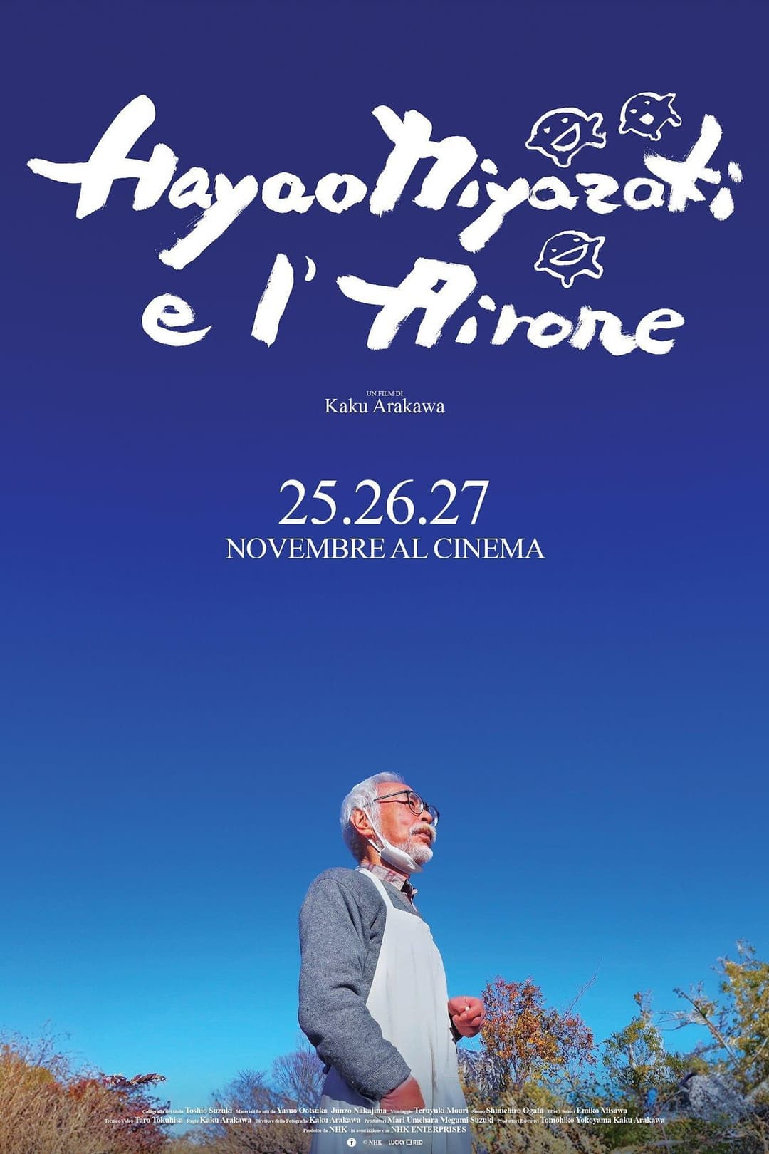 Poster di Hayao Miyazaki e l'airone