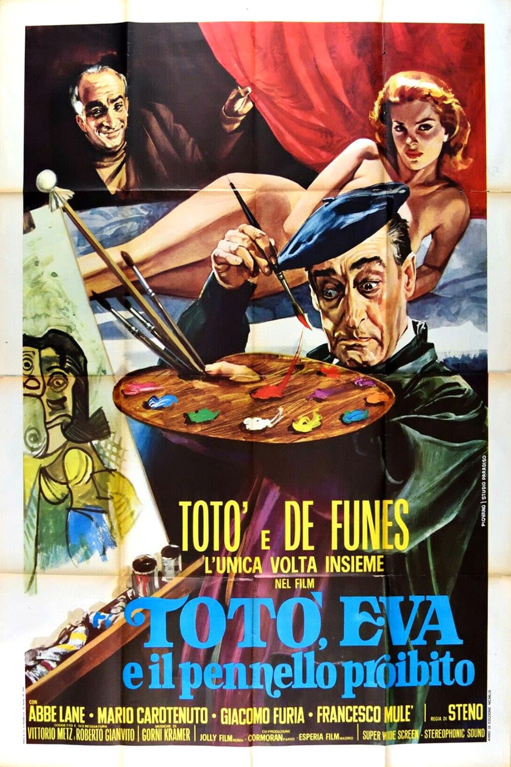 Poster di Totò, Eva e il pennello proibito