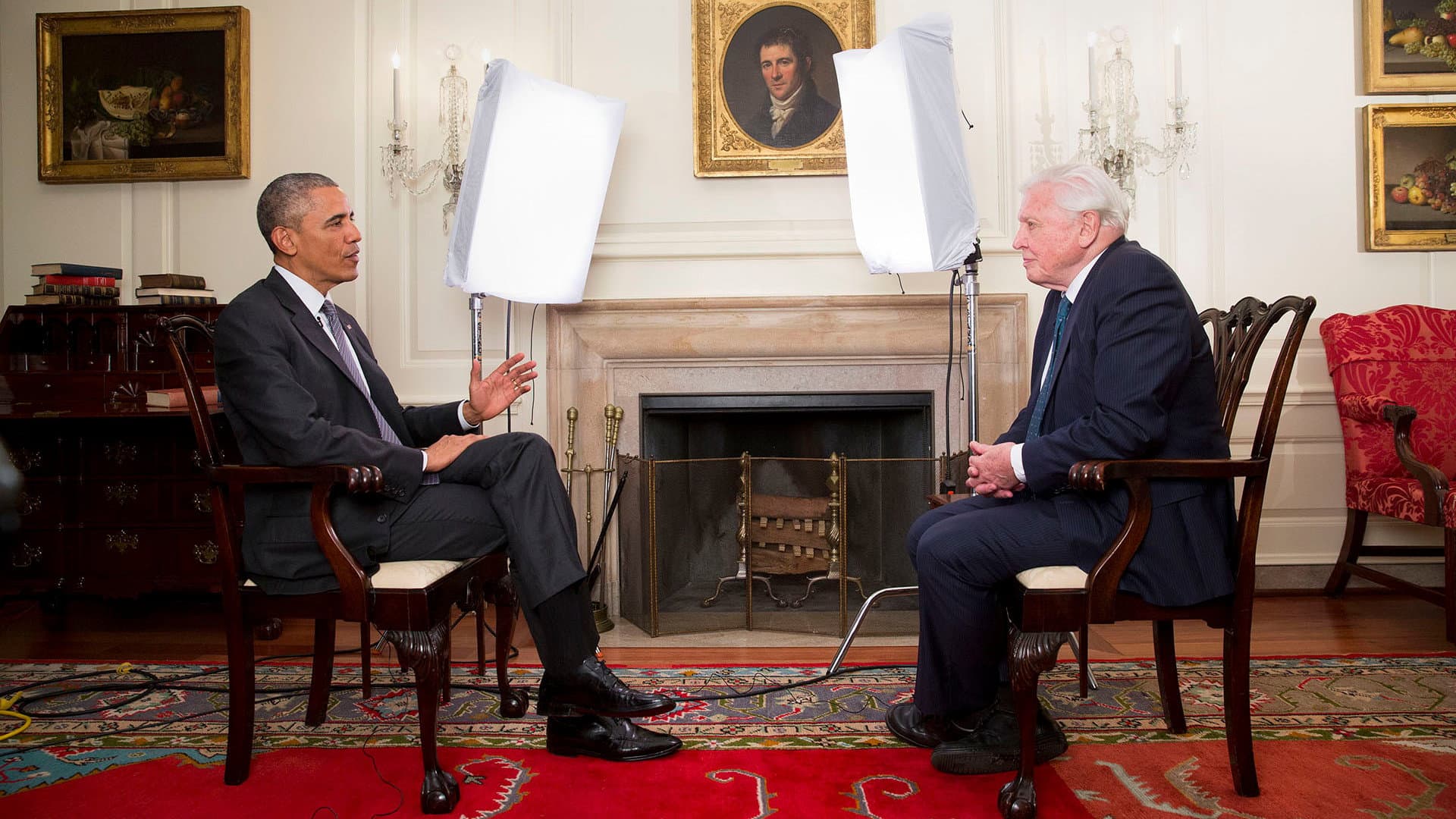 David Attenborough Meets President Obama - immagine