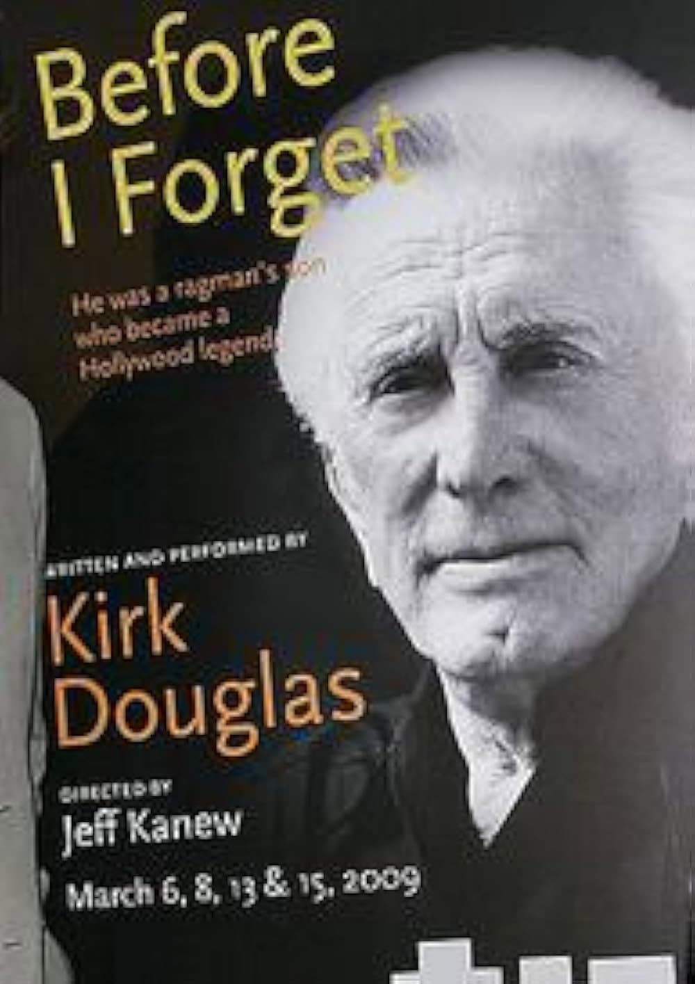 Poster di Kirk Douglas: Before I Forget