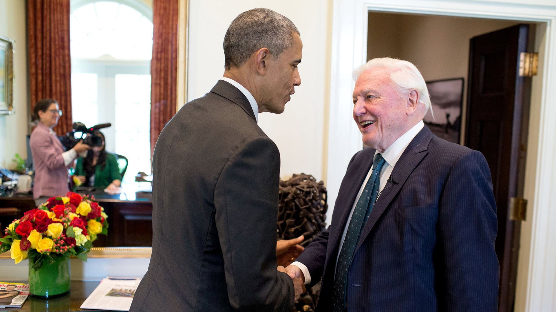 David Attenborough Meets President Obama - immagine