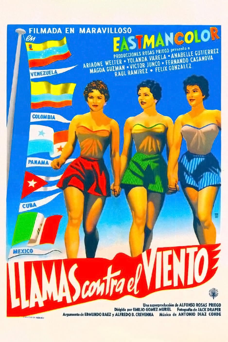 Poster di Llamas contra el viento