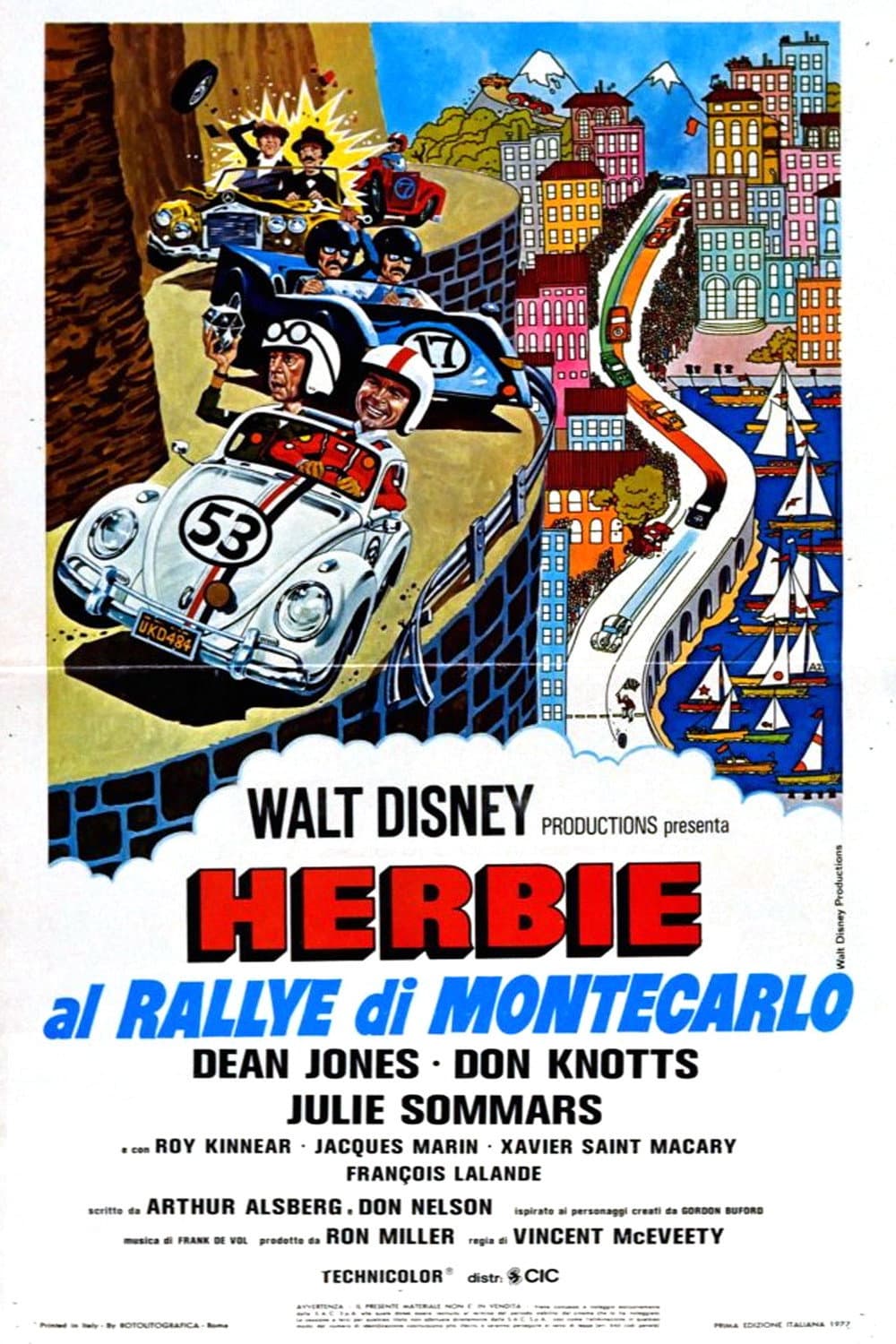 Poster di Herbie al rally di Montecarlo
