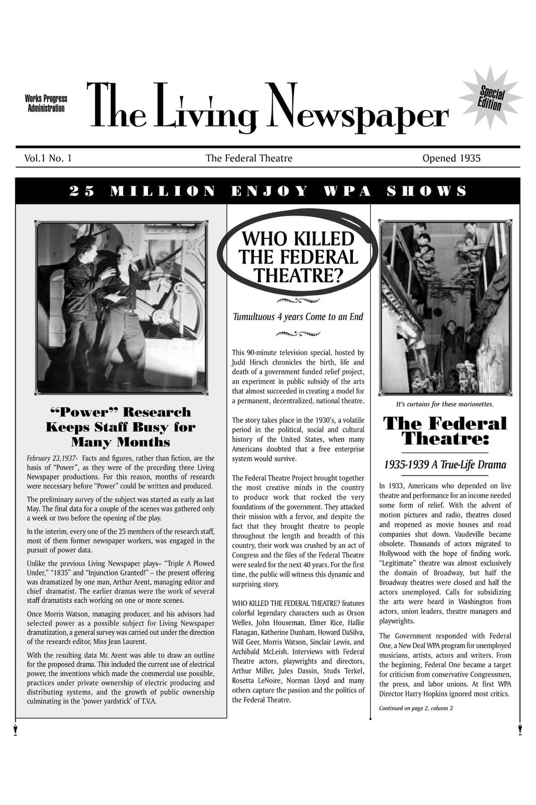 Poster di Who Killed the Federal Theatre?