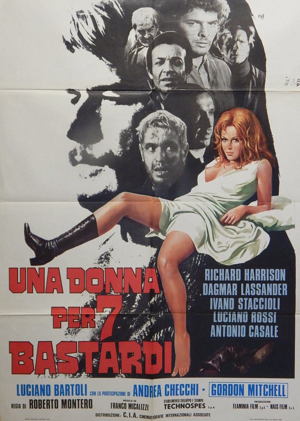 Poster di Una donna per 7 bastardi
