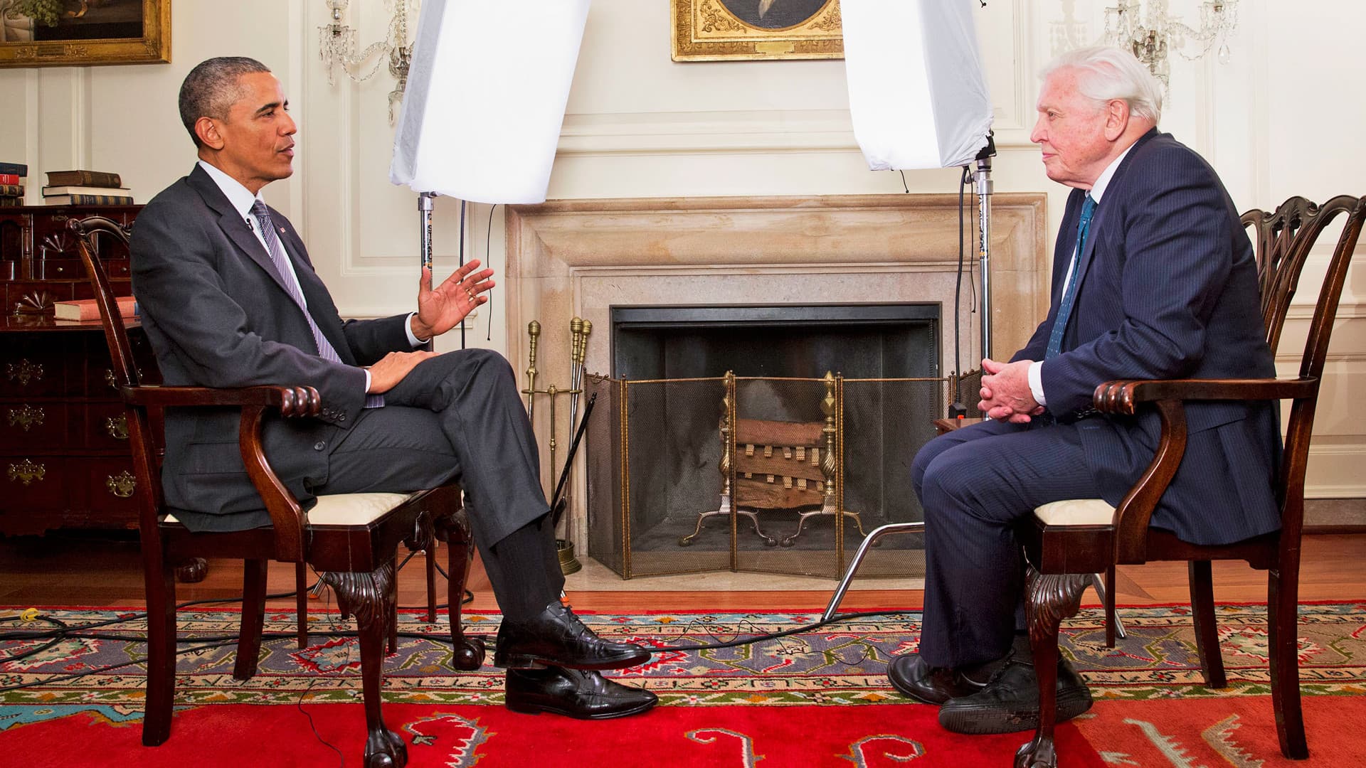 David Attenborough Meets President Obama - immagine