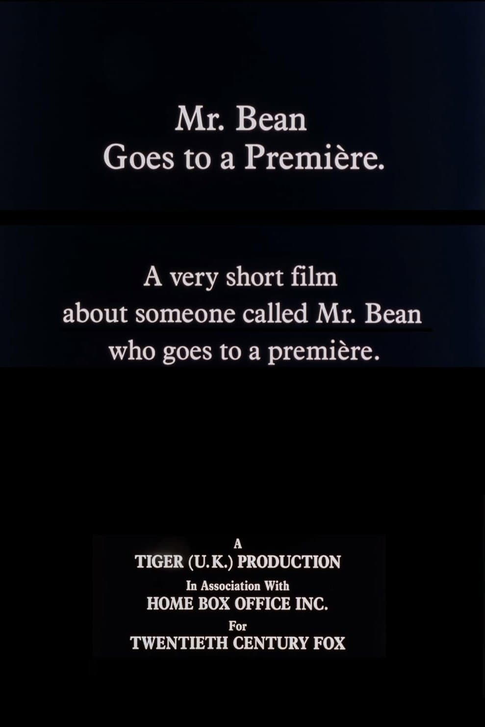 Poster di Mr. Bean Goes to a Première