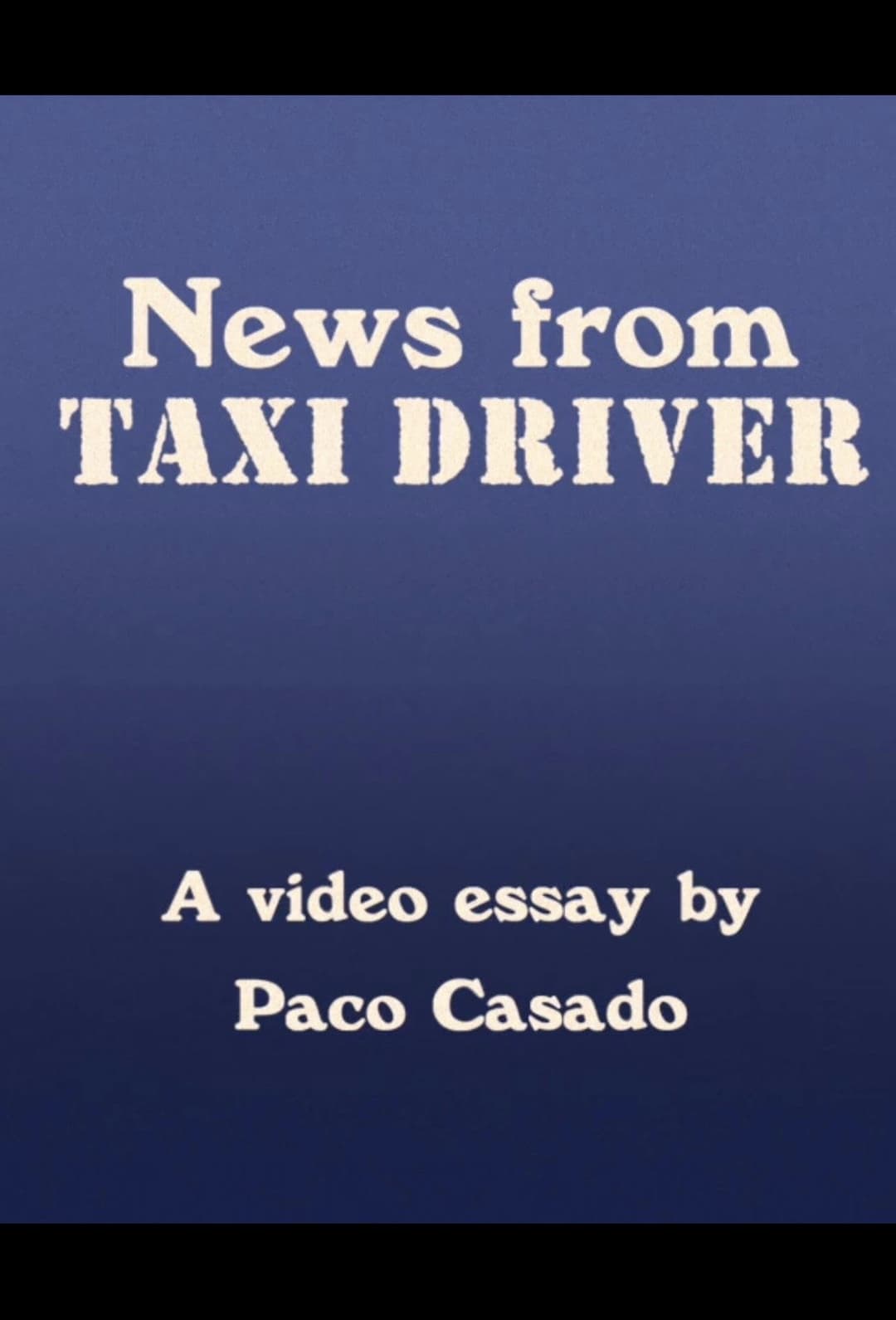 Poster di News from Taxi Driver