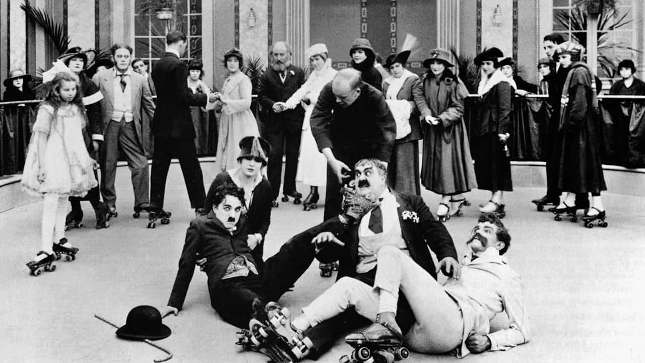 Charlot al pattinaggio - immagine