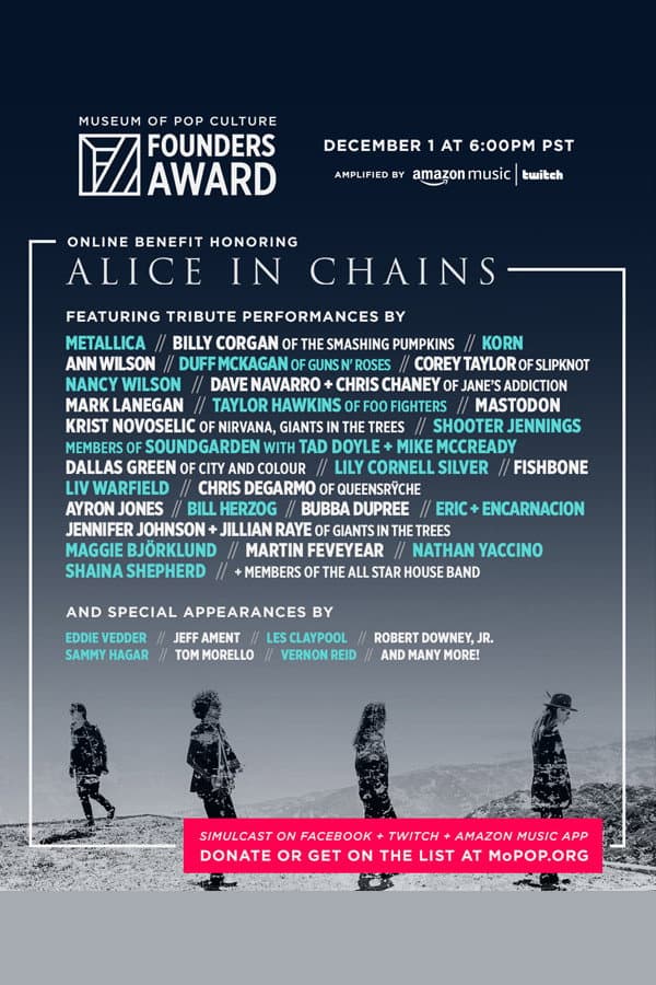 Poster di MoPOP Founders Award 2020 Honoring Alice in Chains