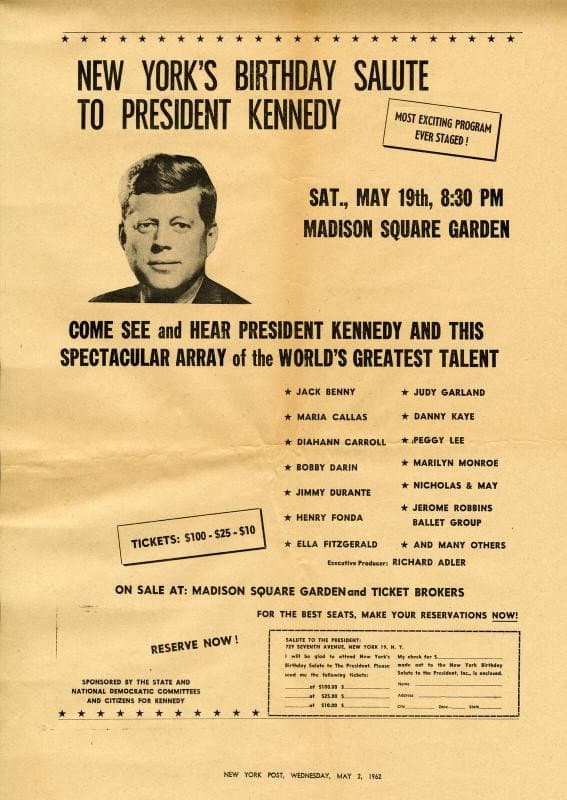 Poster di President Kennedy's Birthday Salute