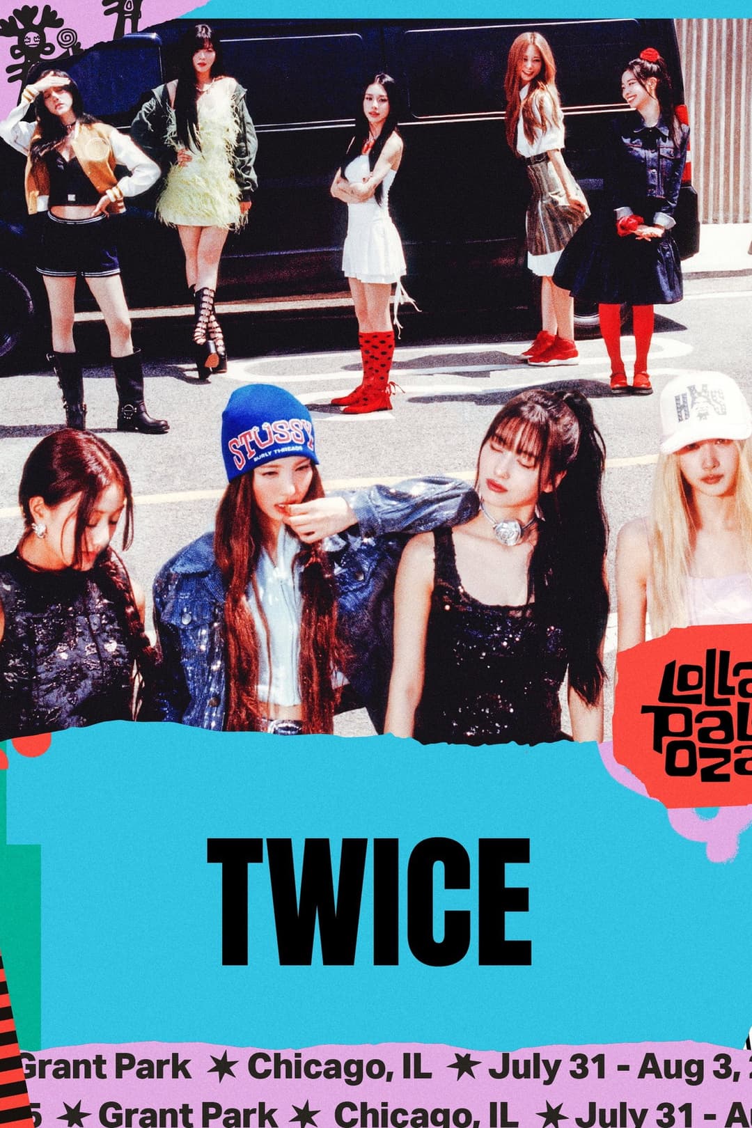 Poster di TWICE：Lollapalooza Chicago 2025