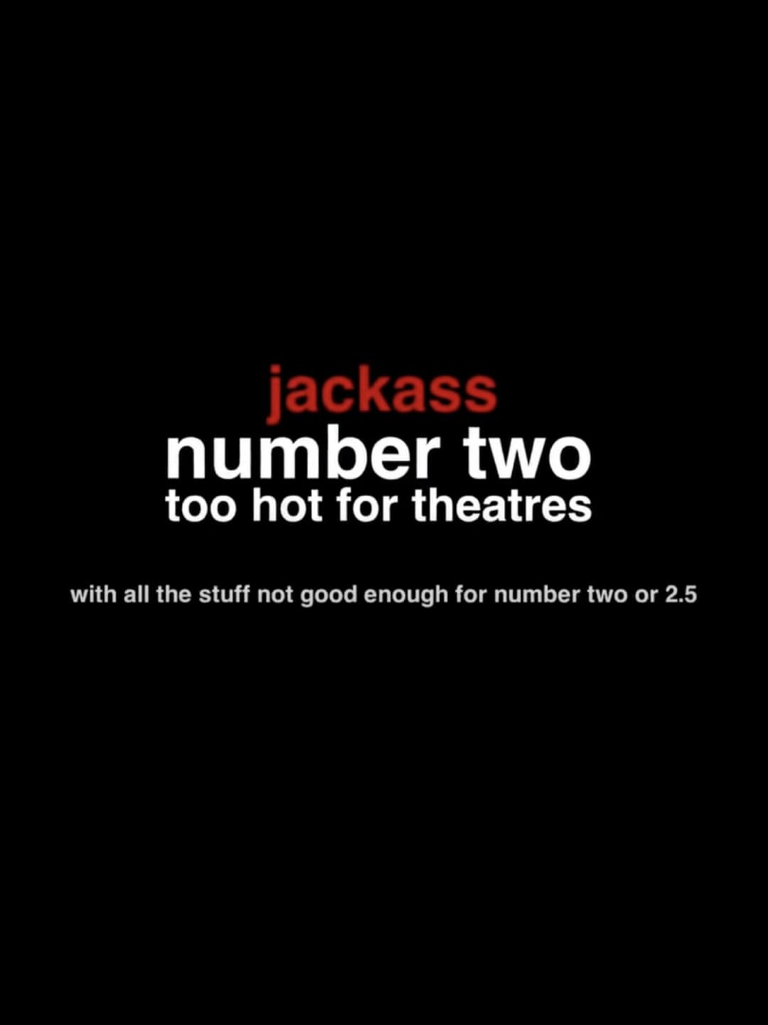 Poster di Jackass Number Two: Too Hot for Theaters