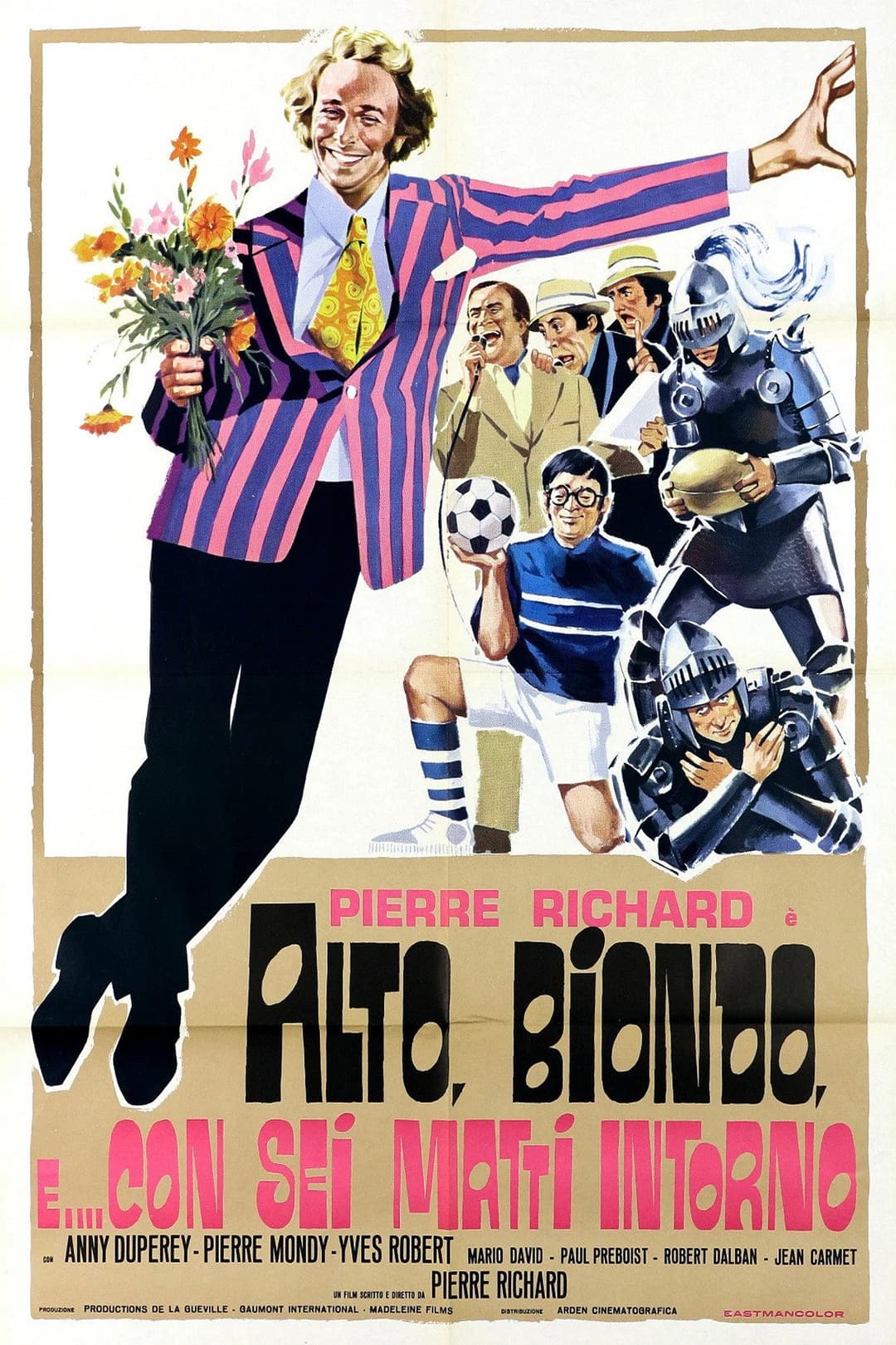 Poster di Alto, biondo e... con 6 matti intorno