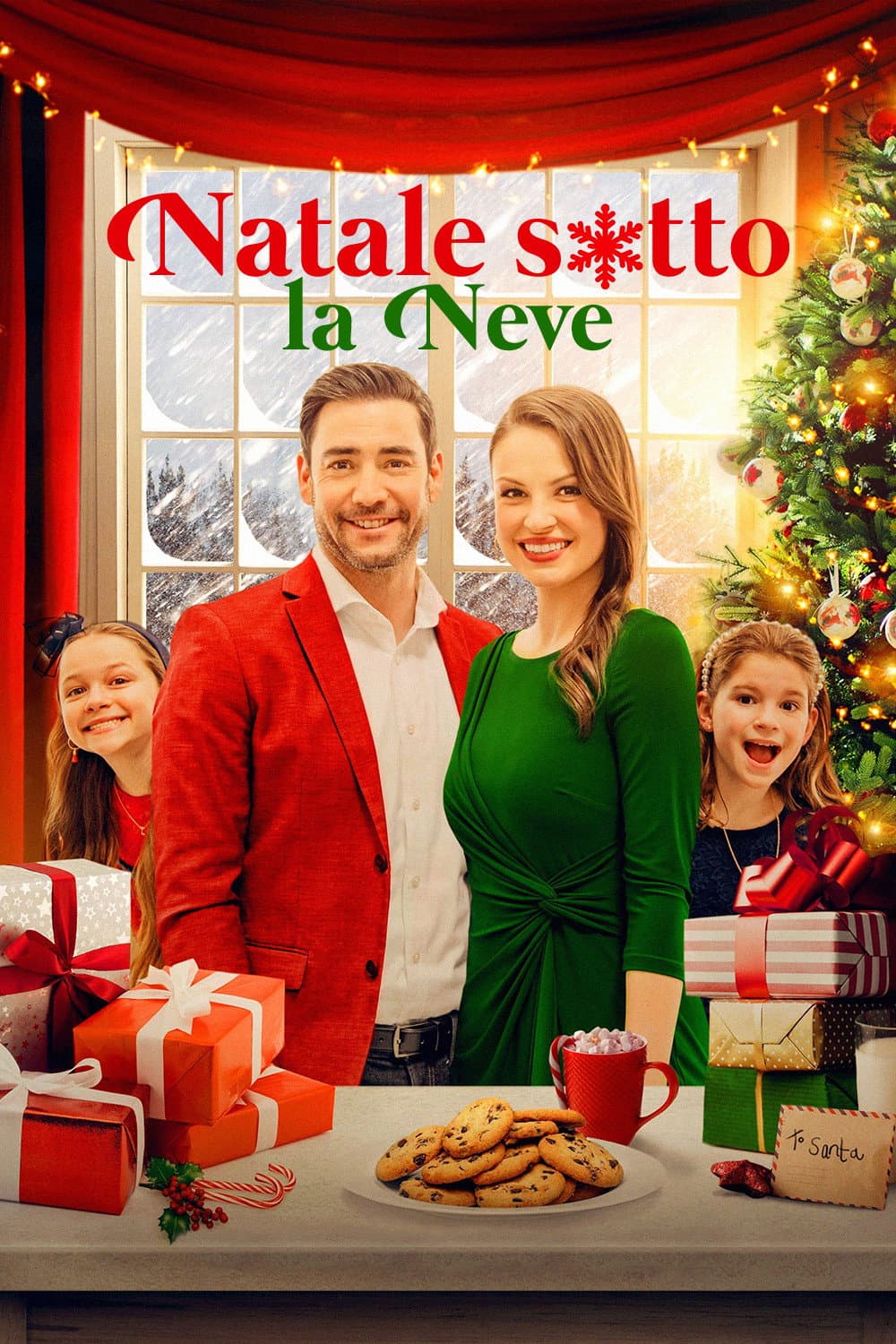 Poster di Natale sotto la neve