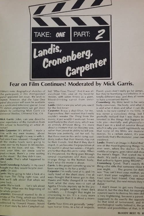 Poster di Take One: Fear on Film