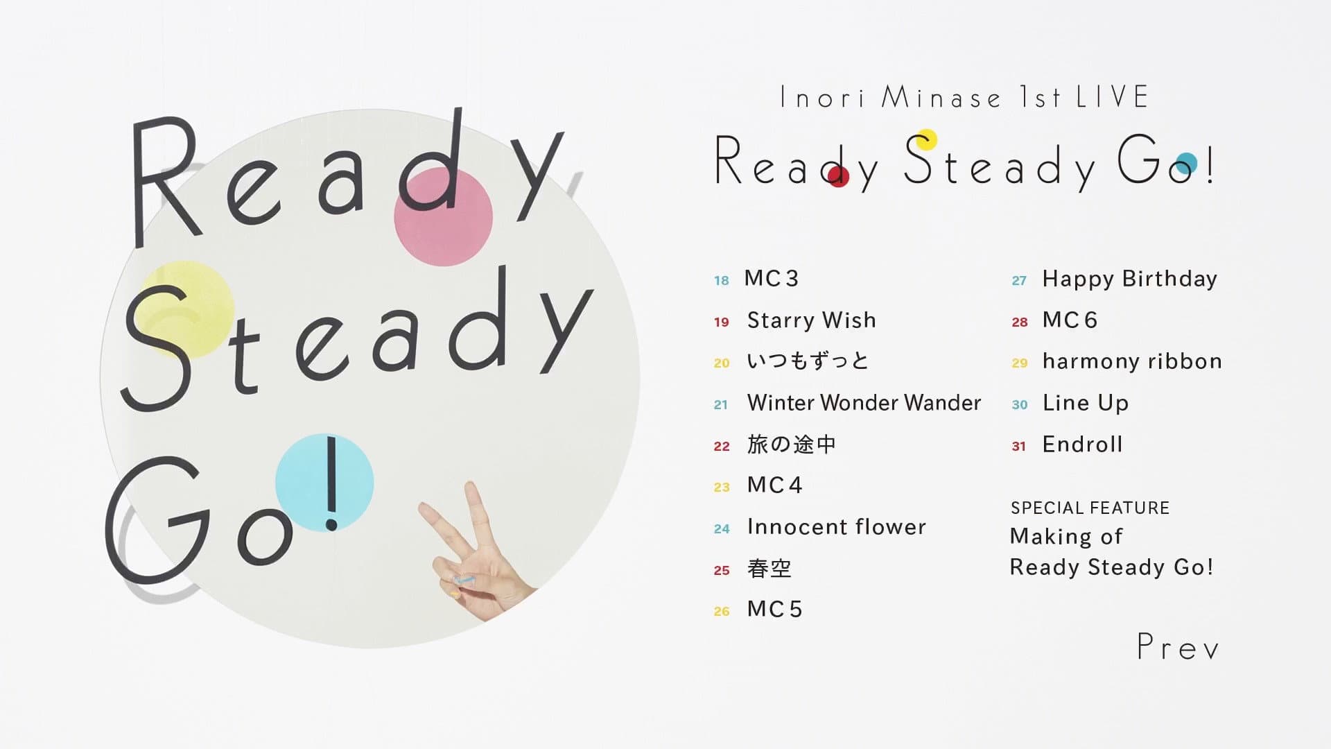 Inori Minase 1st LIVE Ready Steady Go! - immagine